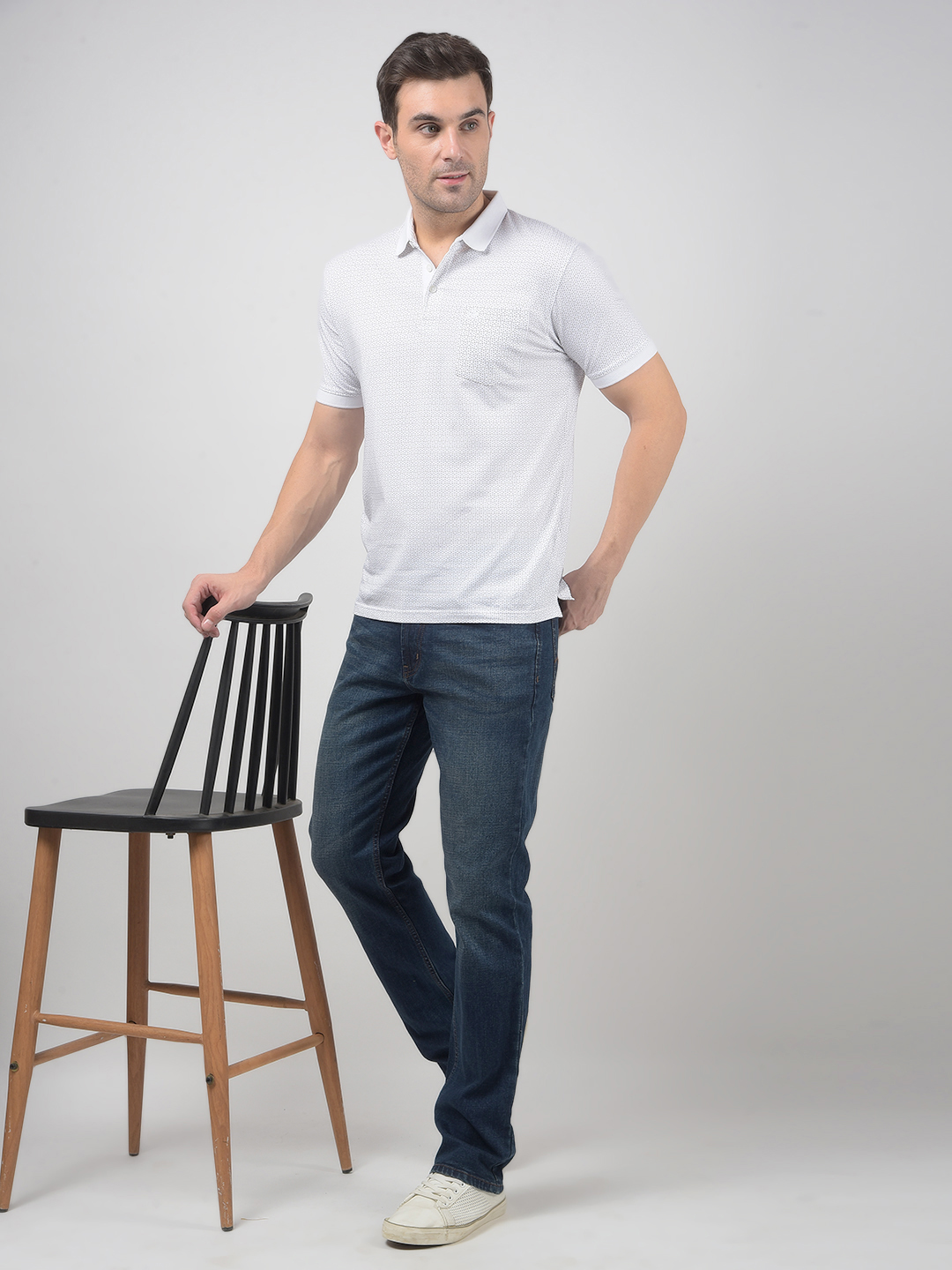 Numero Uno Men Solid Dark Blue Jeans